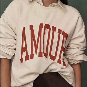 NWT Anthropologie Amour XS Sweatshirt
